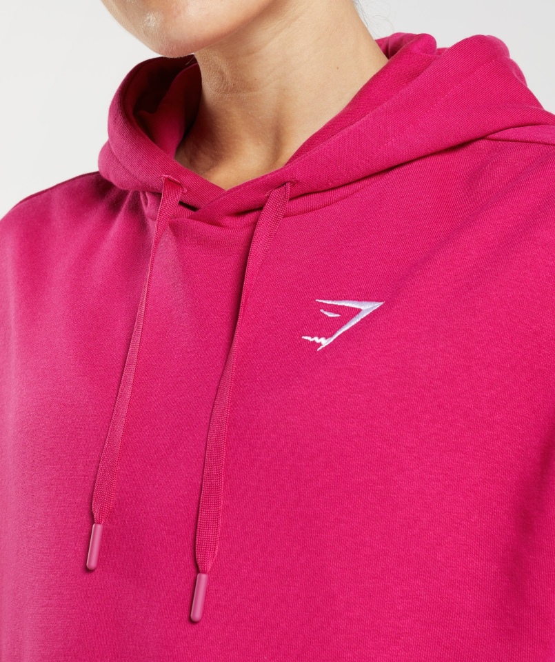 Gymshark Treningowa Bluza Z Kapturem Dla Chłopaka Magenta Różowa