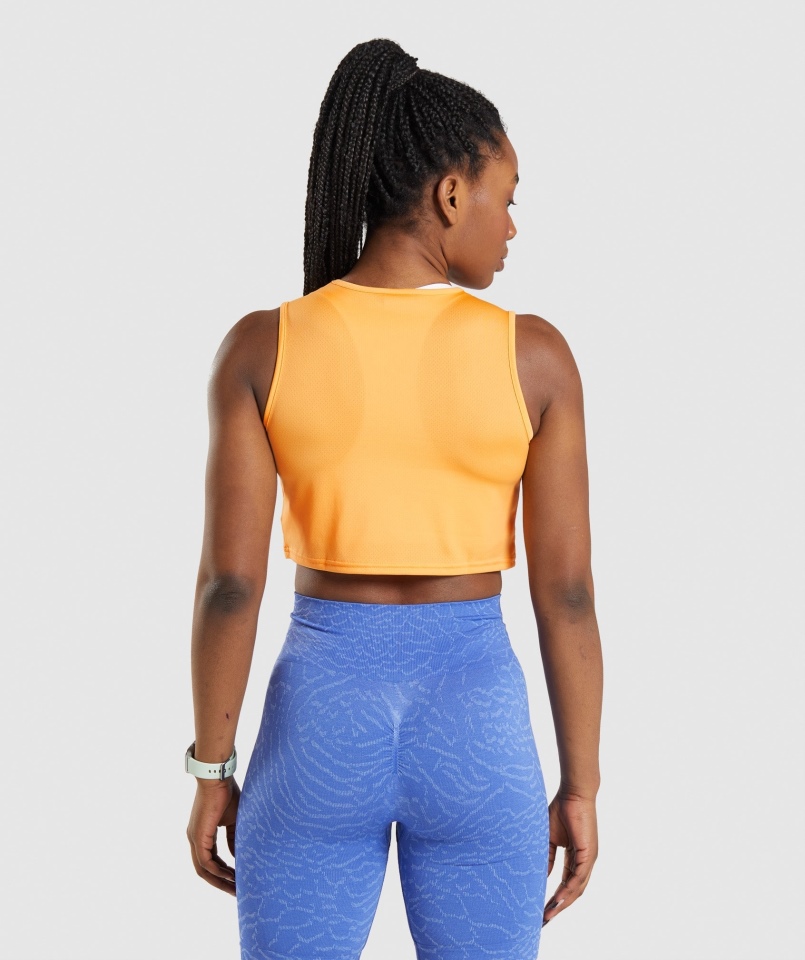 Gymshark Trening Crop Tank Morelowa Pomarańcza