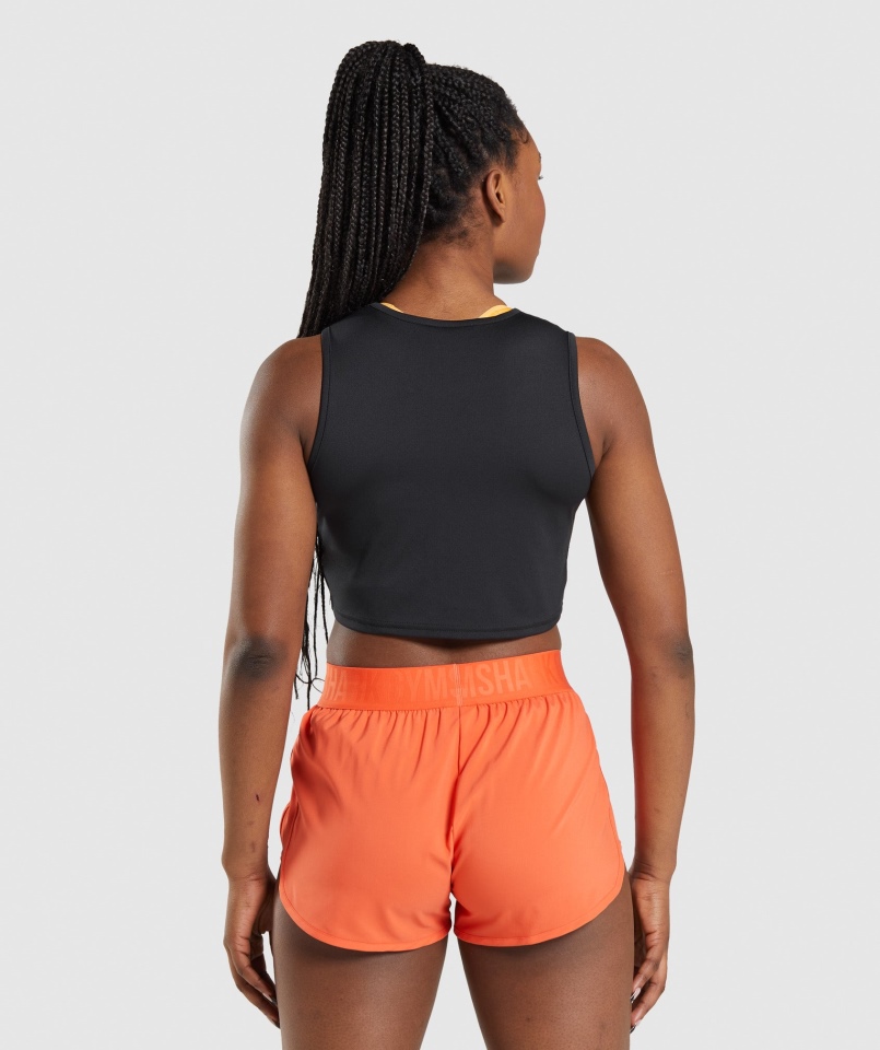 Gymshark Trening Crop Tank Czarny