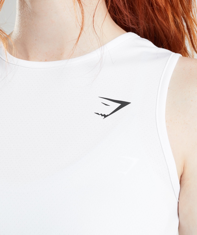 Gymshark Treningowy Zbiornik Uprawowy Biały