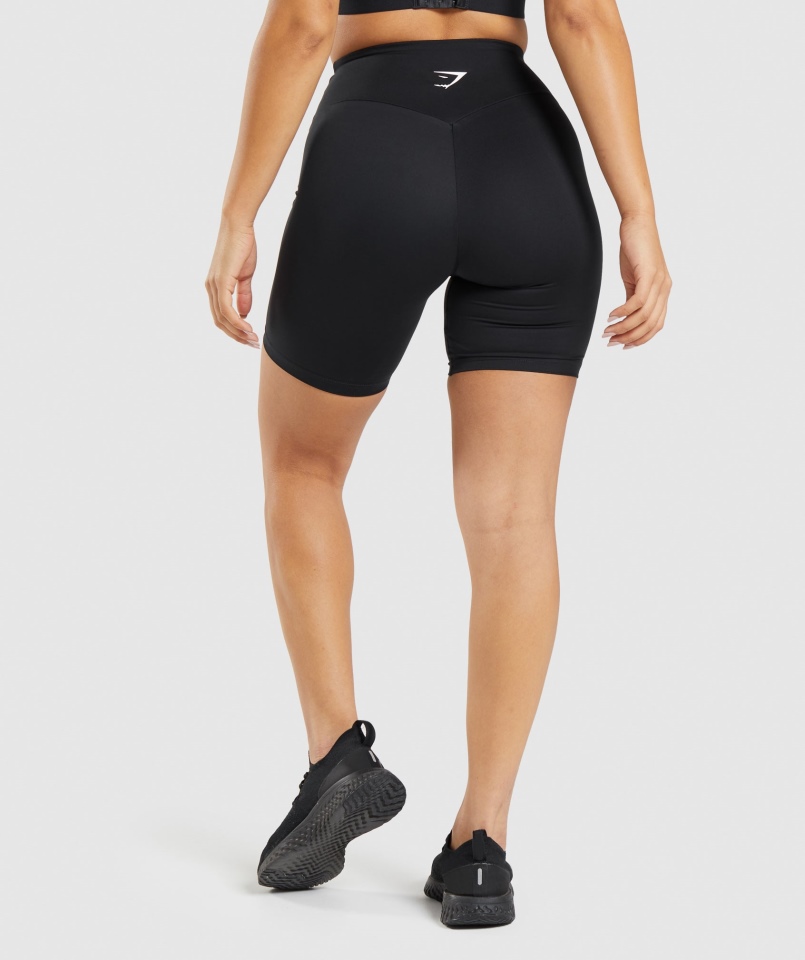 Gymshark Treningowe Spodenki Rowerowe Czarne