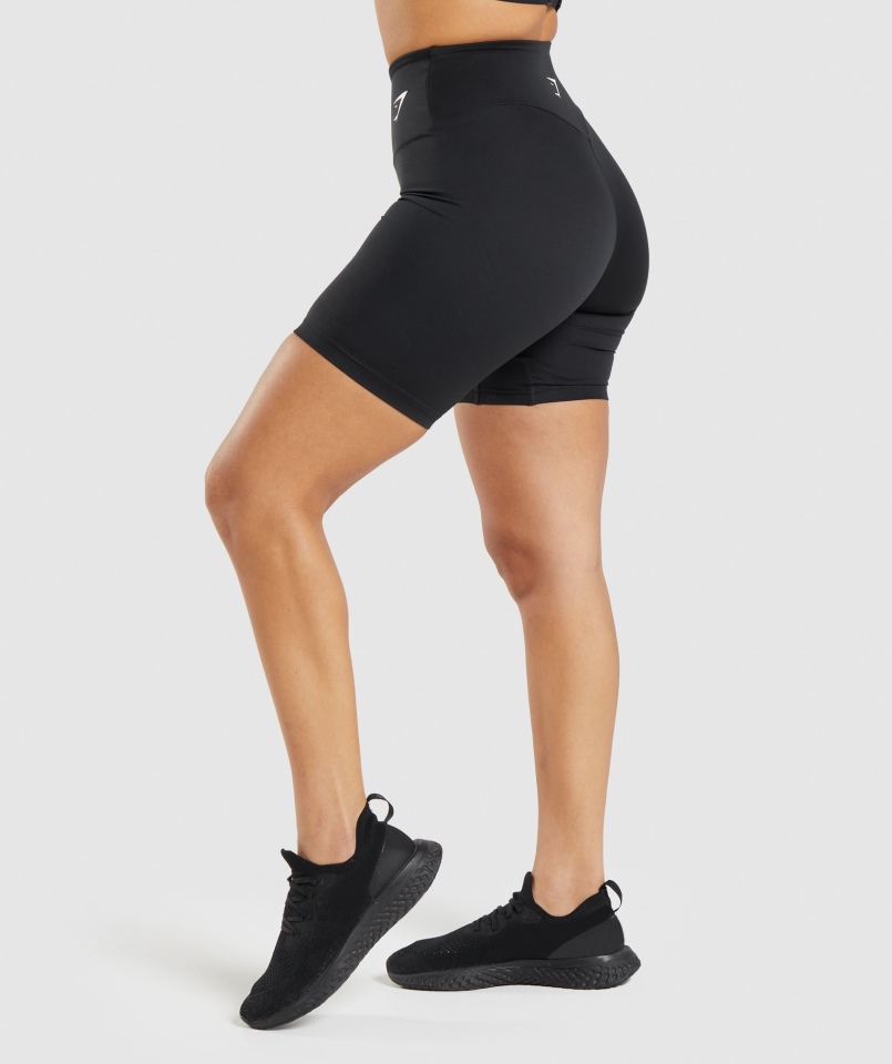 Gymshark Treningowe Spodenki Rowerowe Czarne
