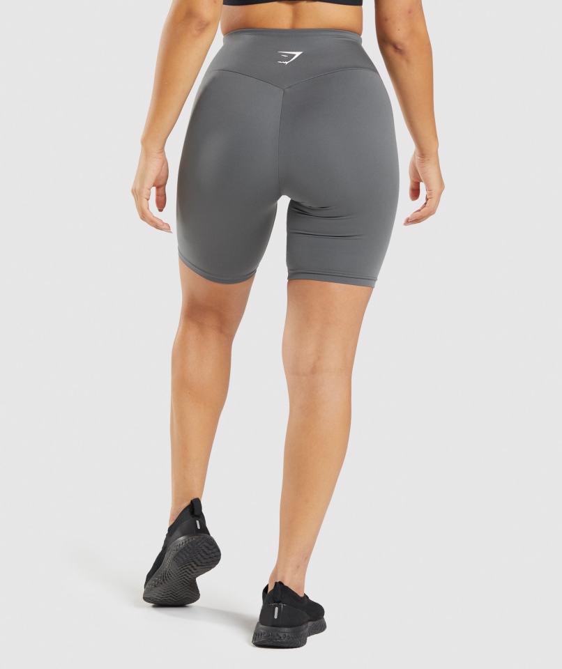 Gymshark Treningowe Spodenki Rowerowe Antracytowe
