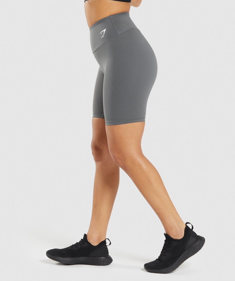 Gymshark Treningowe Spodenki Rowerowe Antracytowe