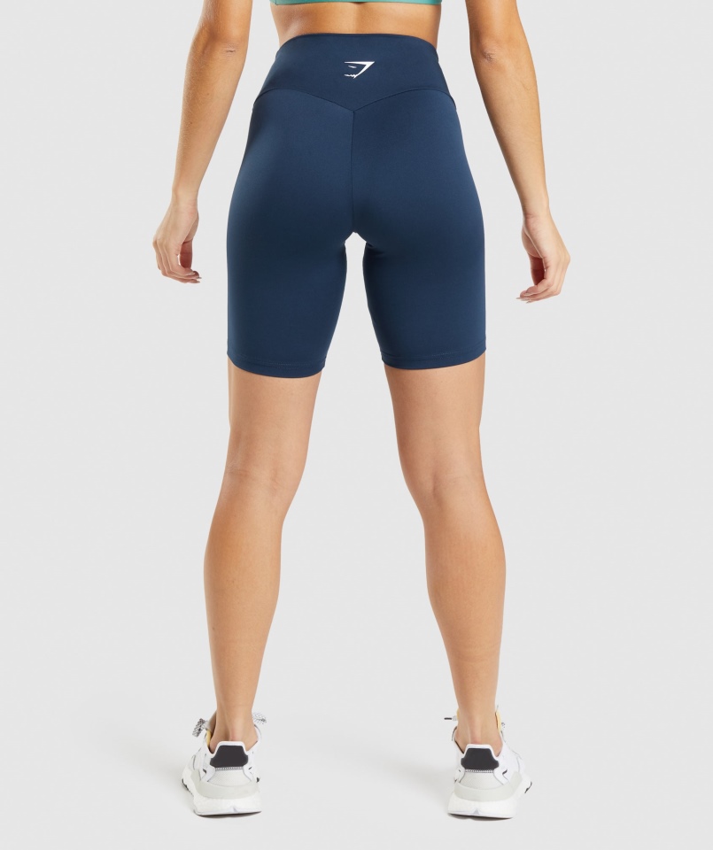 Gymshark Treningowe Spodenki Rowerowe Granatowe