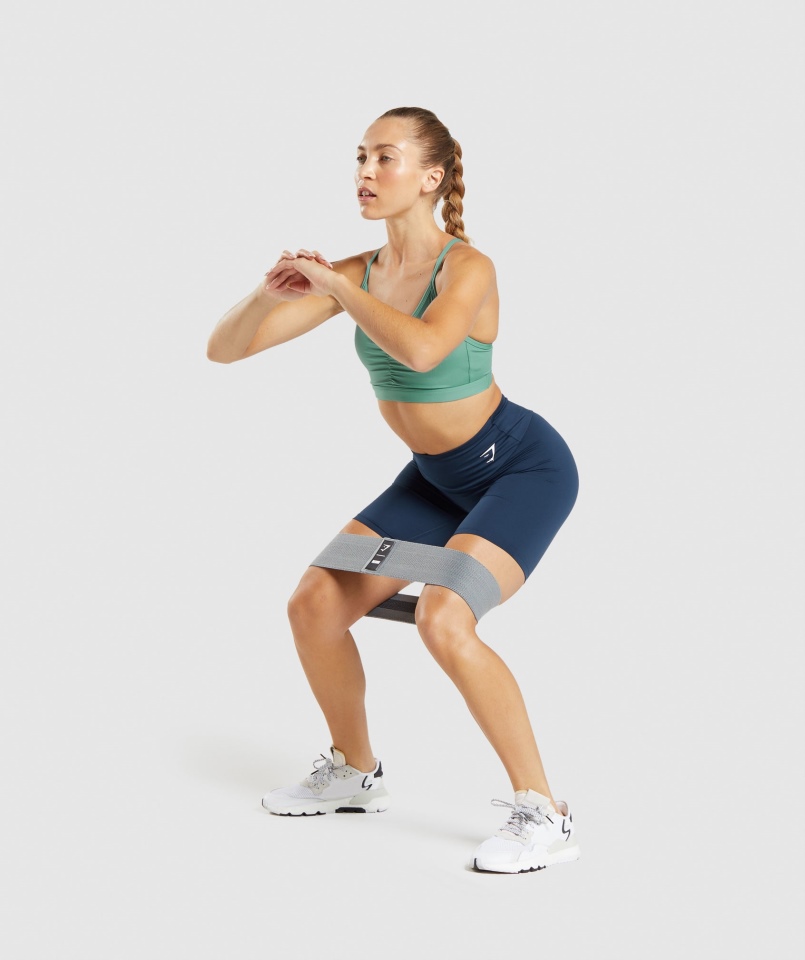 Gymshark Treningowe Spodenki Rowerowe Granatowe