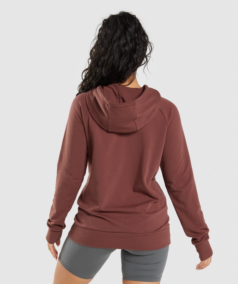Gymshark Bluza Treningowa Wiśniowa Brązowa