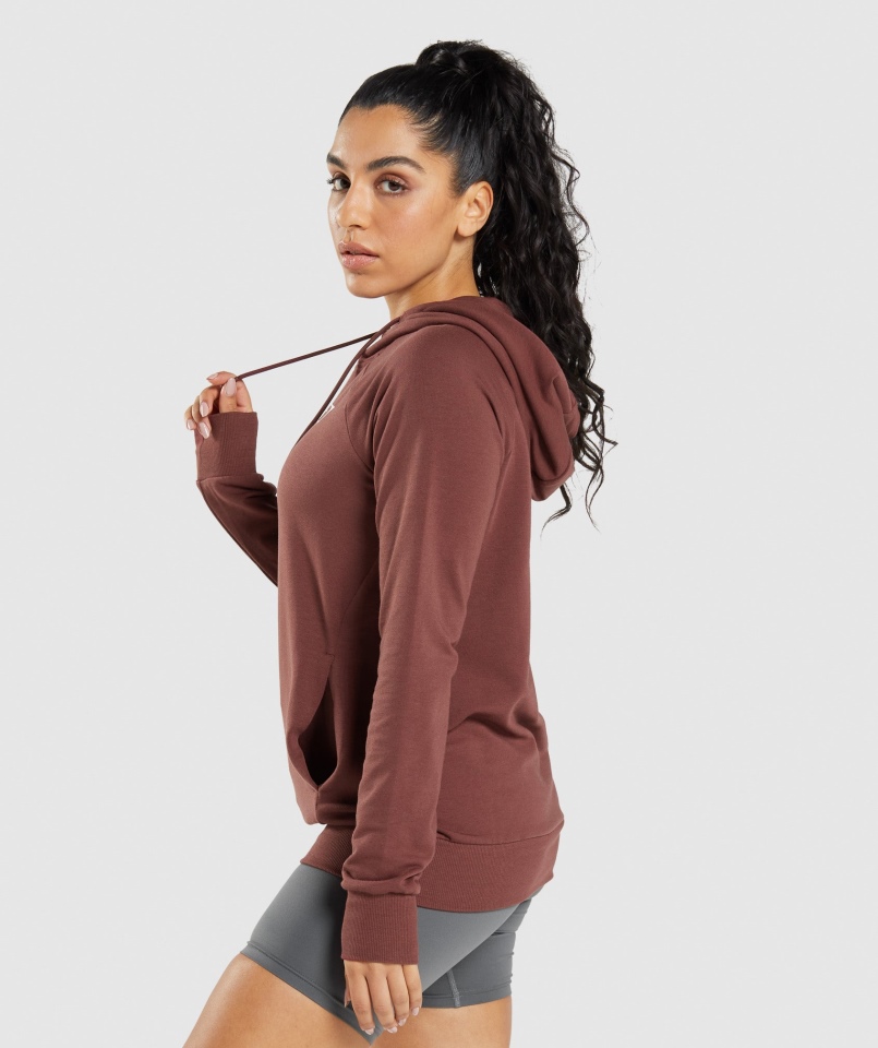 Gymshark Bluza Treningowa Wiśniowa Brązowa