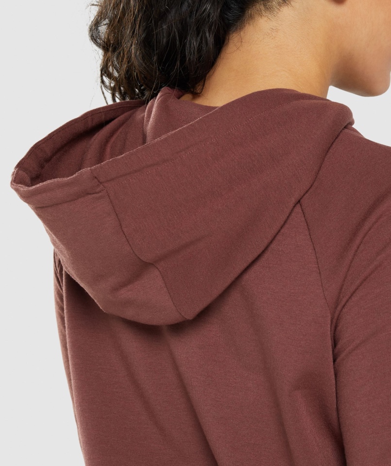 Gymshark Bluza Treningowa Wiśniowa Brązowa