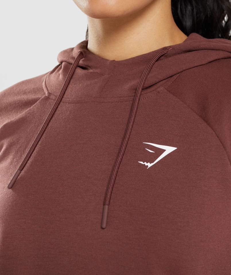 Gymshark Bluza Treningowa Wiśniowa Brązowa