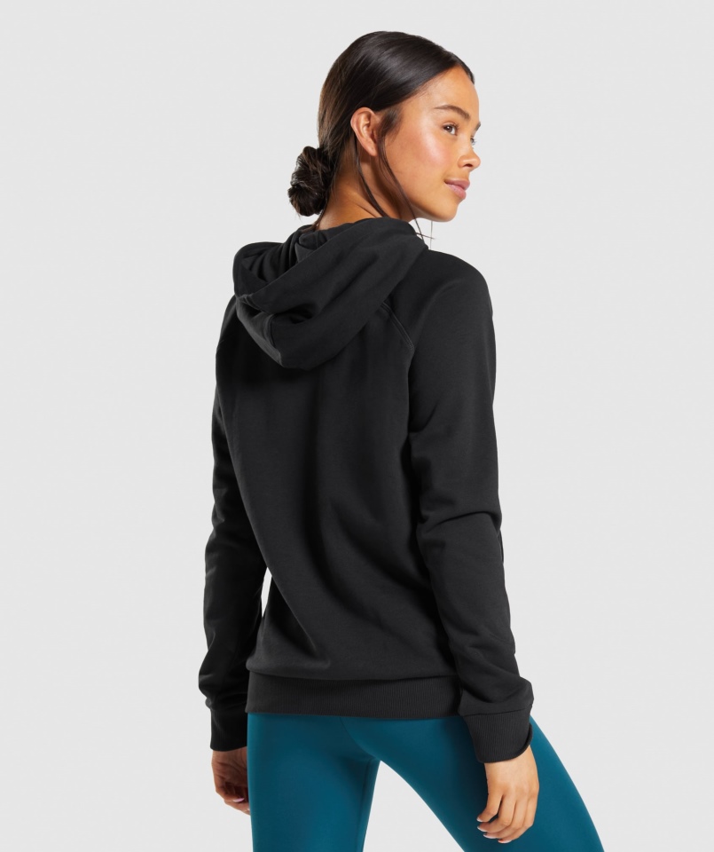 Gymshark Treningowa Bluza Z Kapturem Damska Czarna