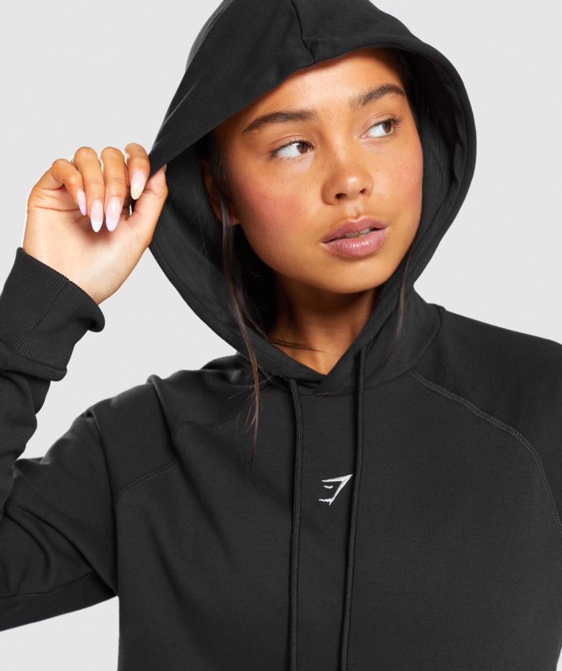 Gymshark Treningowa Bluza Z Kapturem Damska Czarna