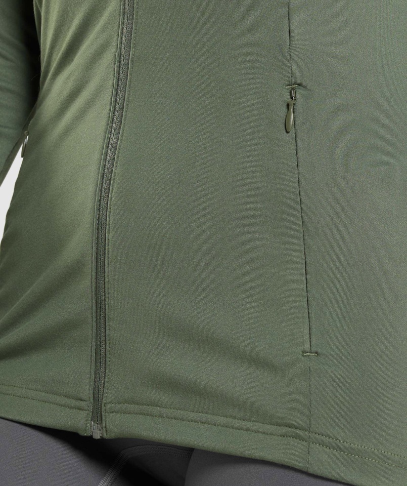 Kurtka Treningowa Gymshark Rdzeń Oliwkowa