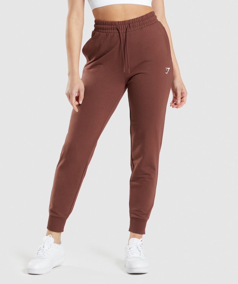 Joggery Treningowe Gymshark Wiśniowe Brązowe