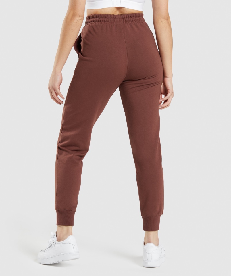 Joggery Treningowe Gymshark Wiśniowe Brązowe