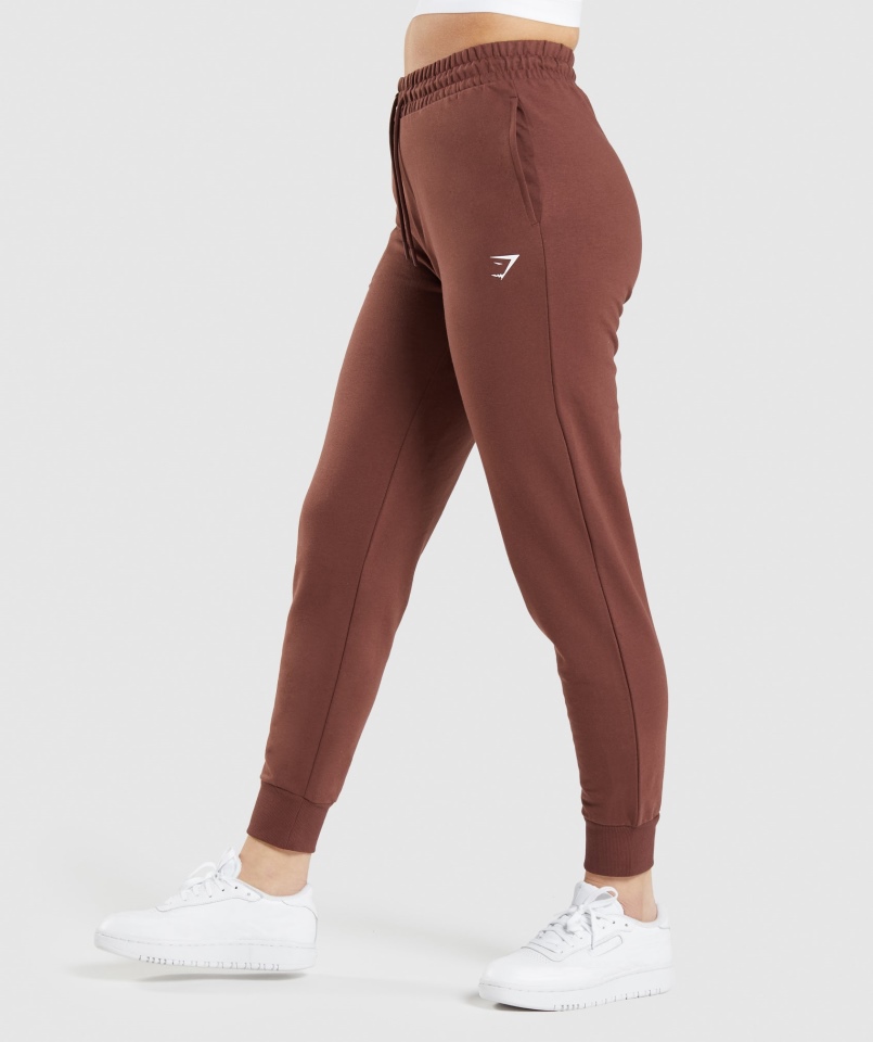 Joggery Treningowe Gymshark Wiśniowe Brązowe