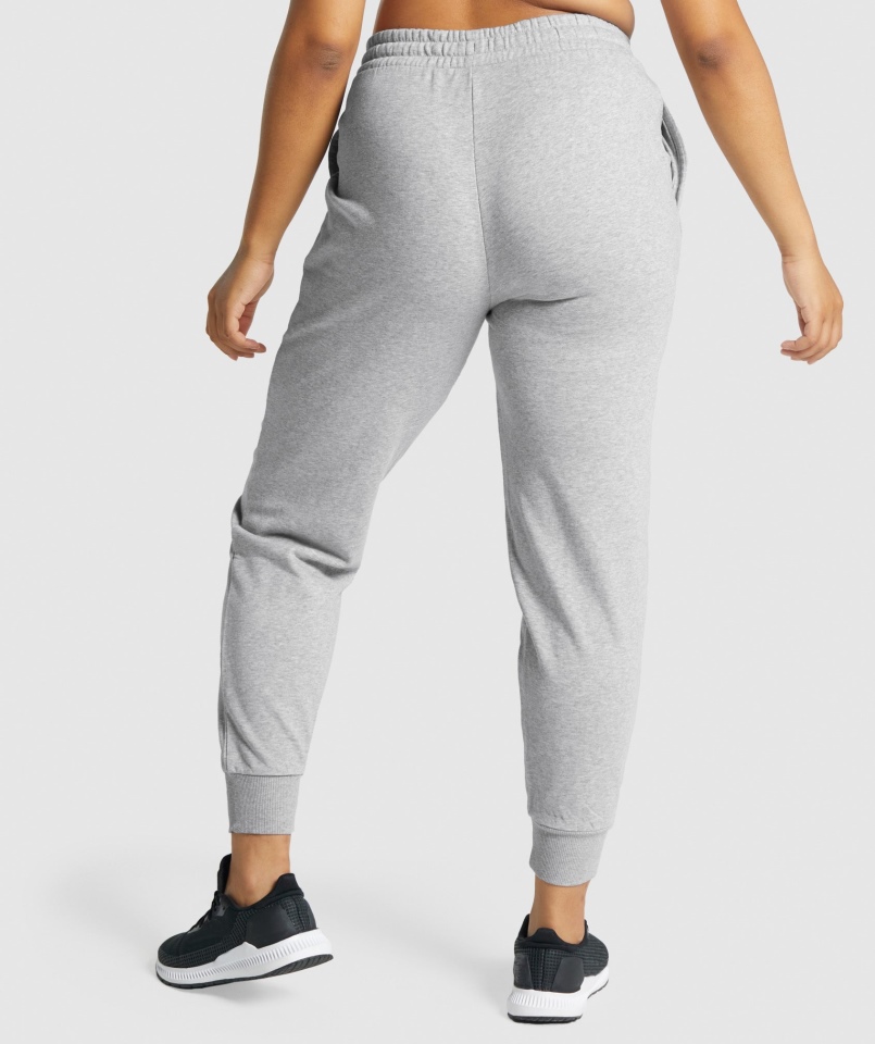 Joggersy Gymshark Treningowe Jasnoszare Marl