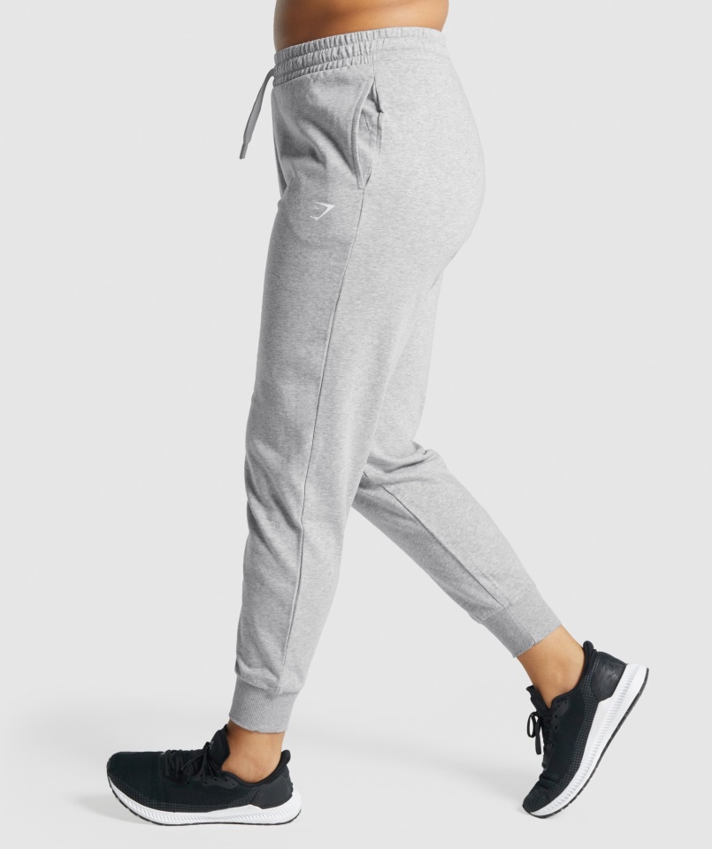 Joggersy Gymshark Treningowe Jasnoszare Marl