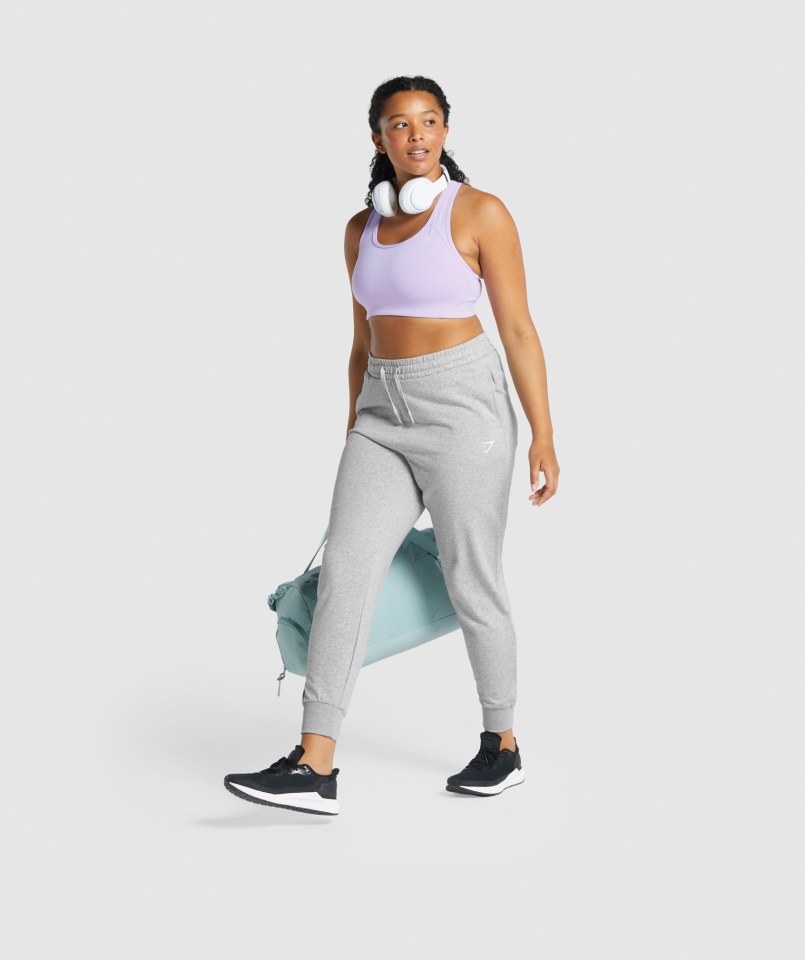 Joggersy Gymshark Treningowe Jasnoszare Marl