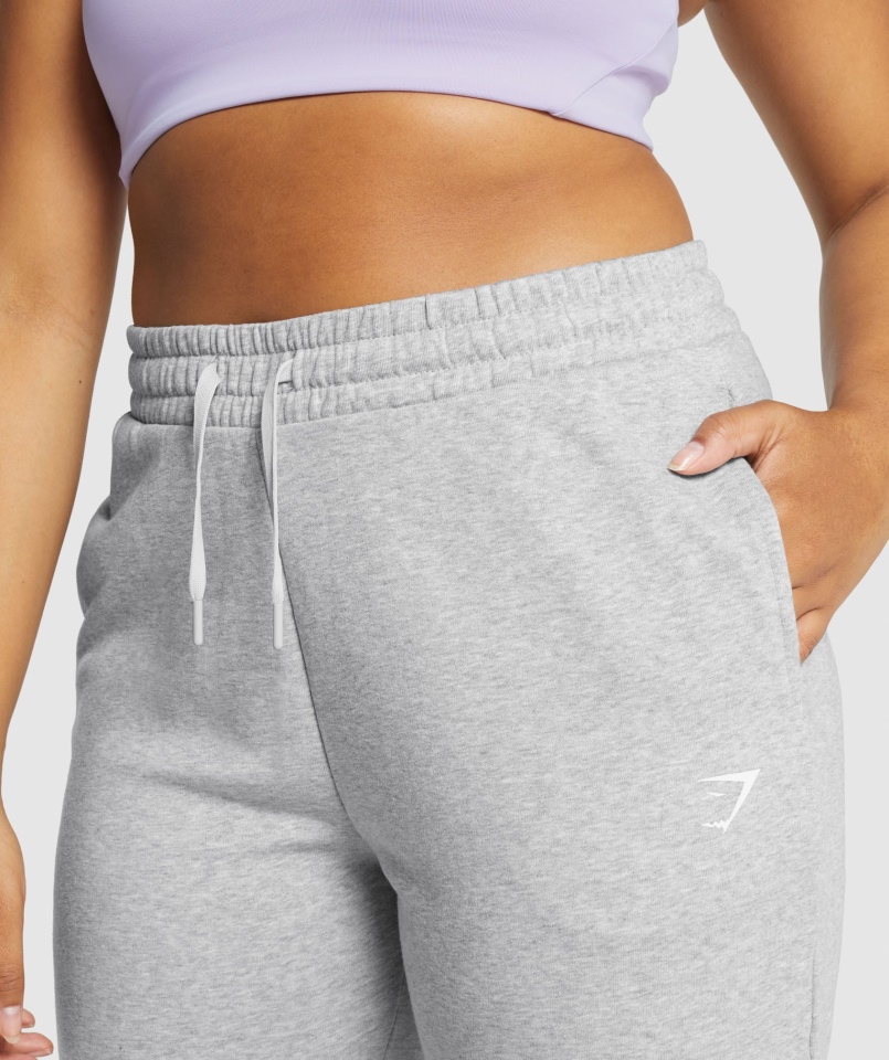 Joggersy Gymshark Treningowe Jasnoszare Marl