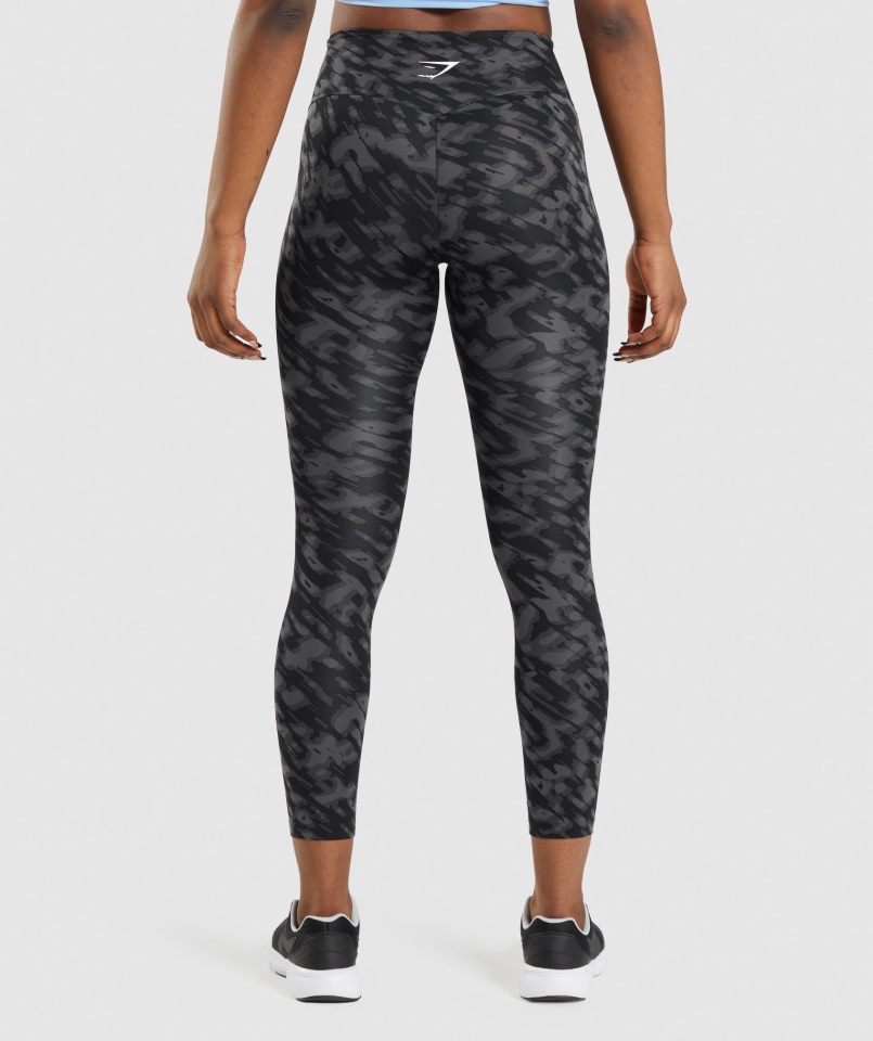 Legginsy Treningowe Gymshark Czarny Nadruk