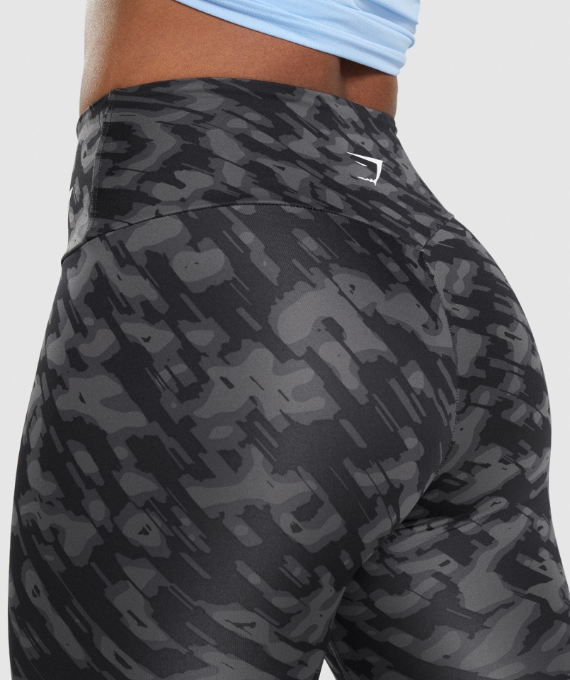 Legginsy Treningowe Gymshark Czarny Nadruk