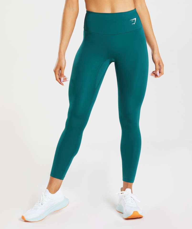 Legginsy Treningowe Gymshark Zimowe Turkusowe