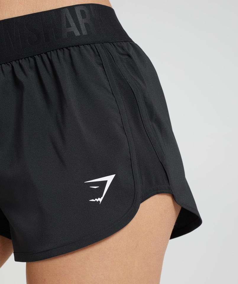 Gymshark Treningowe Luźne Spodenki Czarne
