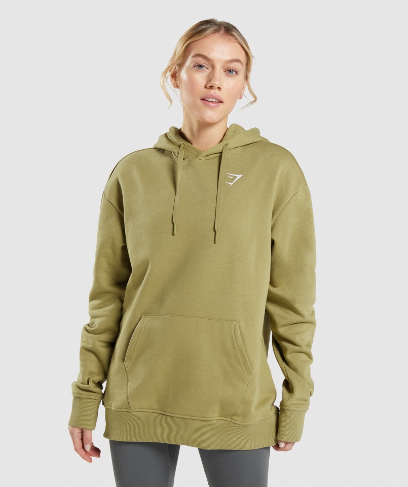 Gymshark Treningowa Bluza Oversize Z Kapturem Griffin Green
