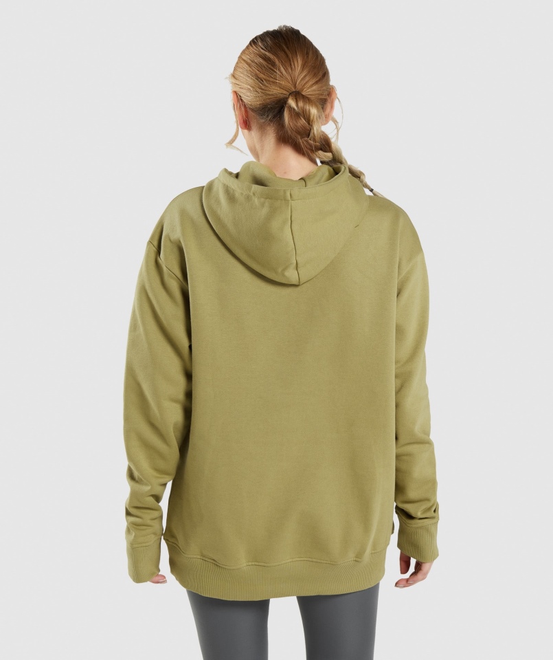 Gymshark Treningowa Bluza Oversize Z Kapturem Griffin Green