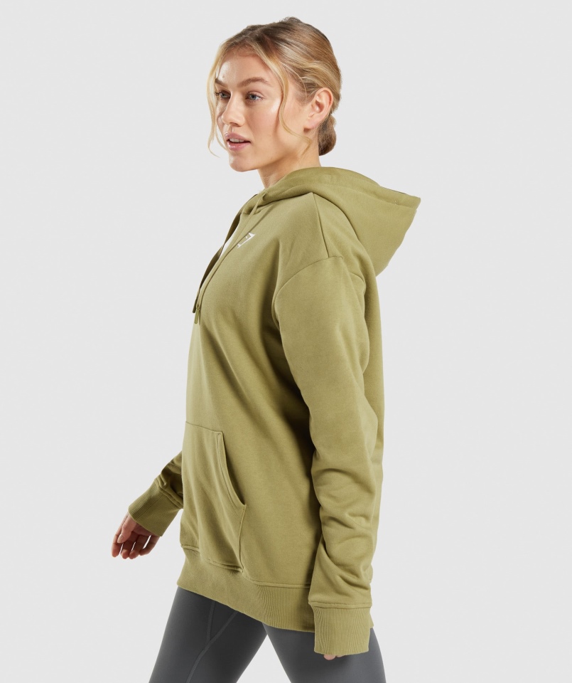 Gymshark Treningowa Bluza Oversize Z Kapturem Griffin Green