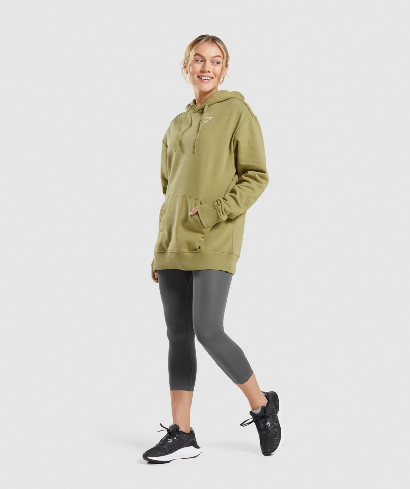 Gymshark Treningowa Bluza Oversize Z Kapturem Griffin Green