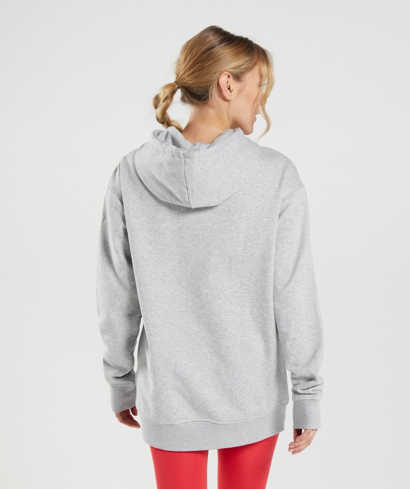 Gymshark Treningowa Bluza Oversize Jasnoszara Marl