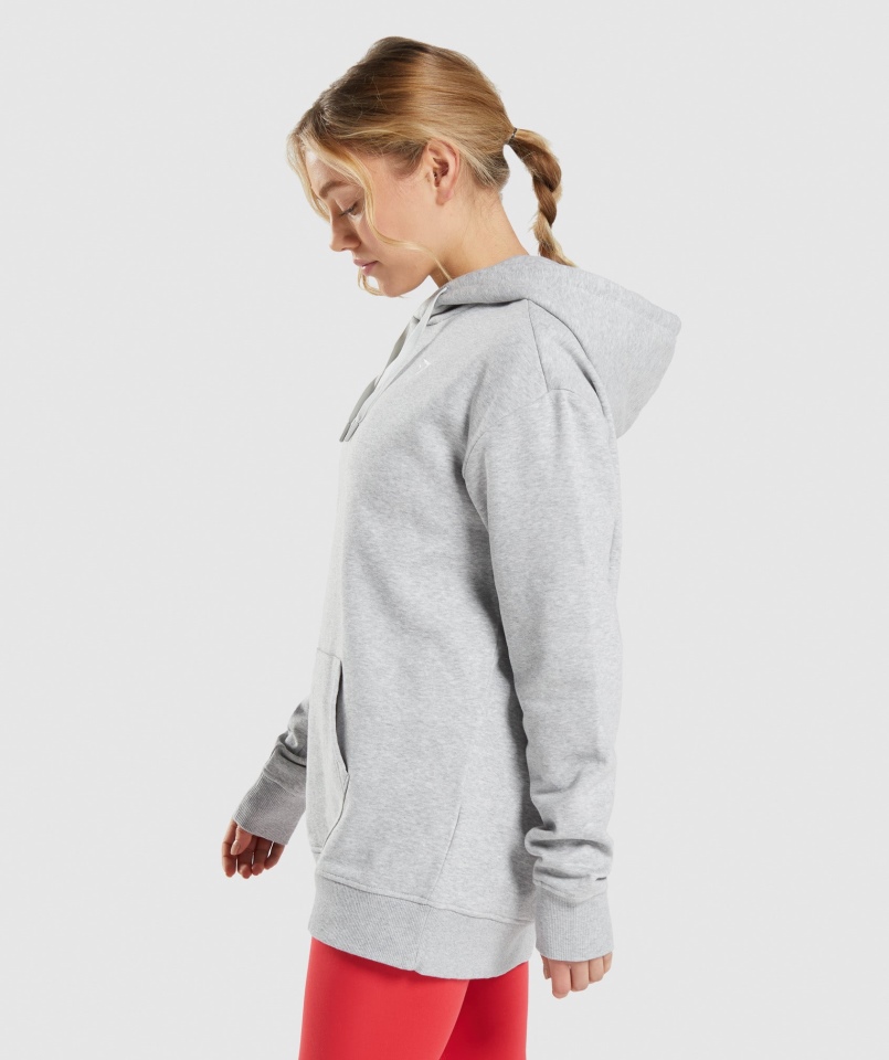 Gymshark Treningowa Bluza Oversize Jasnoszara Marl