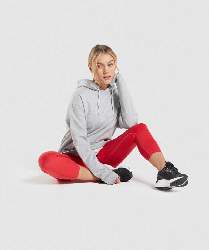Gymshark Treningowa Bluza Oversize Jasnoszara Marl