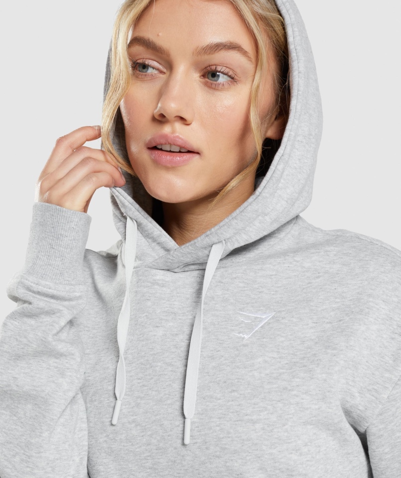Gymshark Treningowa Bluza Oversize Jasnoszara Marl