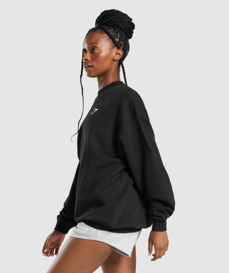 Gymshark Treningowa Bluza Oversize Czarna