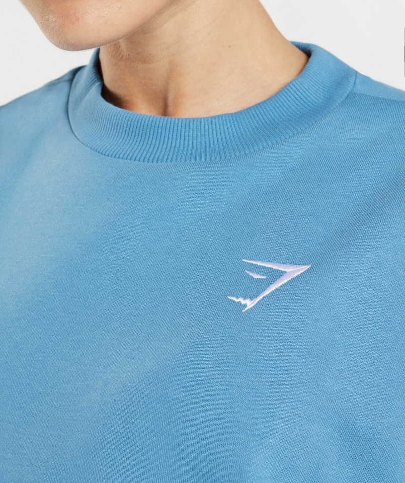 Gymshark Treningowa Bluza Oversize Przybrzeżna Niebieska
