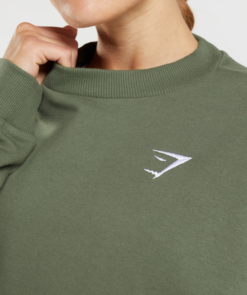 Gymshark Treningowa Bluza Oversize Core Oliwkowa