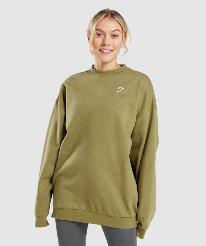 Gymshark Treningowa Bluza Oversize Griffin Green