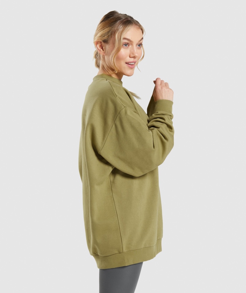 Gymshark Treningowa Bluza Oversize Griffin Green