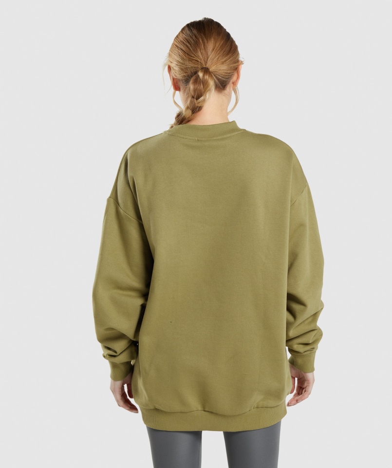 Gymshark Treningowa Bluza Oversize Griffin Green
