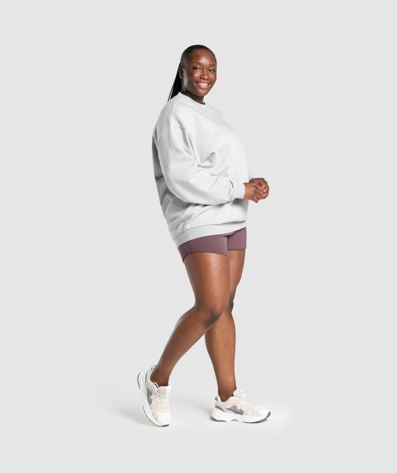 Gymshark Treningowa Bluza Oversize Jasnoszara Marl