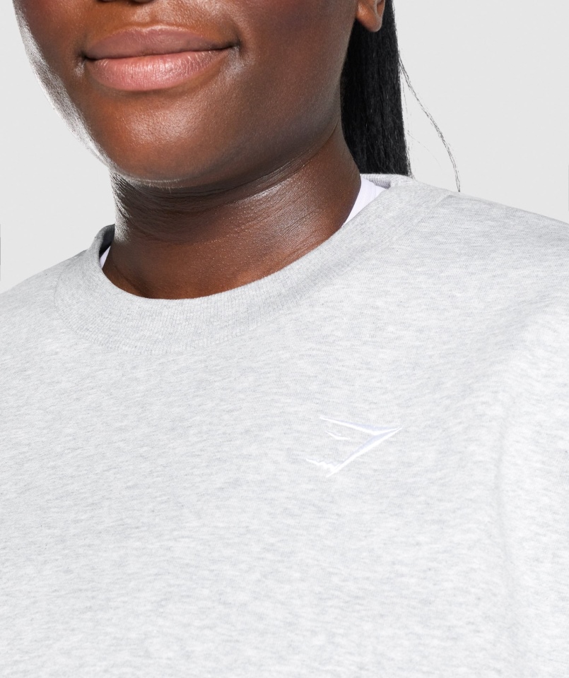 Gymshark Treningowa Bluza Oversize Jasnoszara Marl