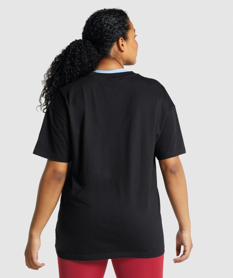 Gymshark Treningowa Koszulka Oversize Czarna