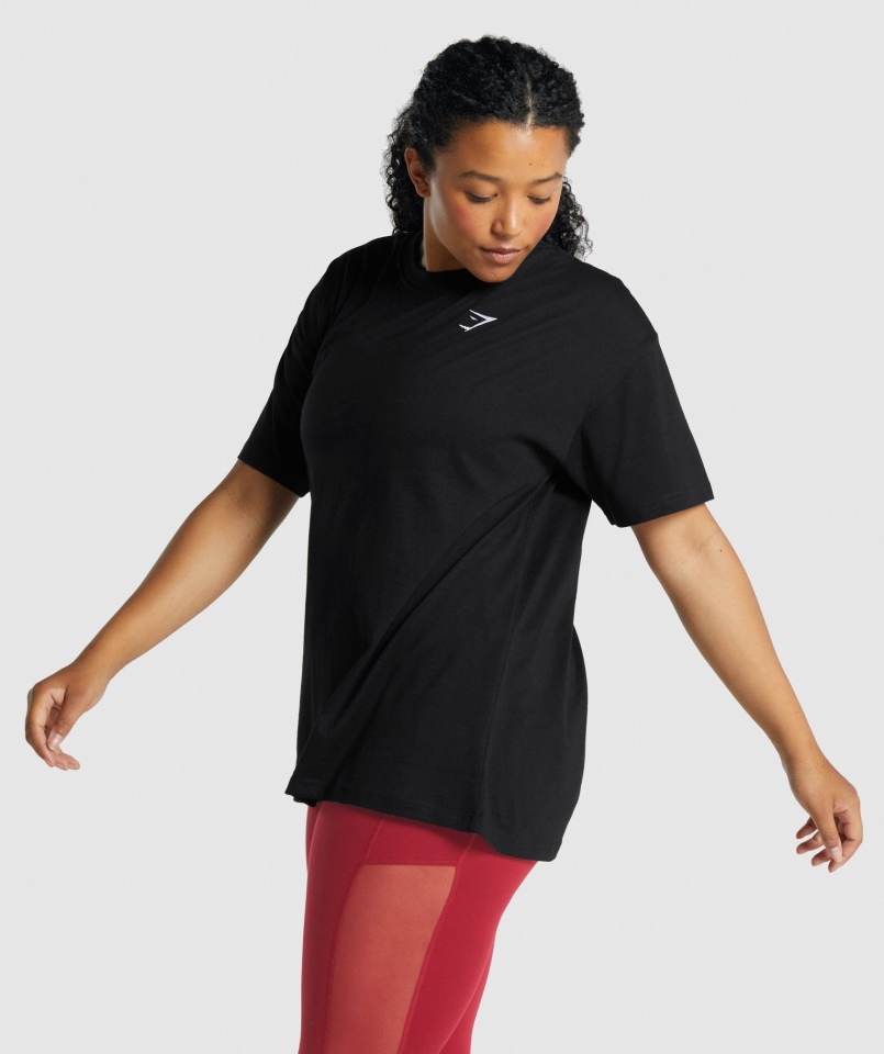 Gymshark Treningowa Koszulka Oversize Czarna