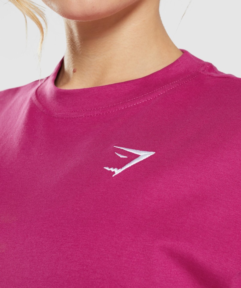 Gymshark Koszulka Treningowa Oversize Smok Różowy