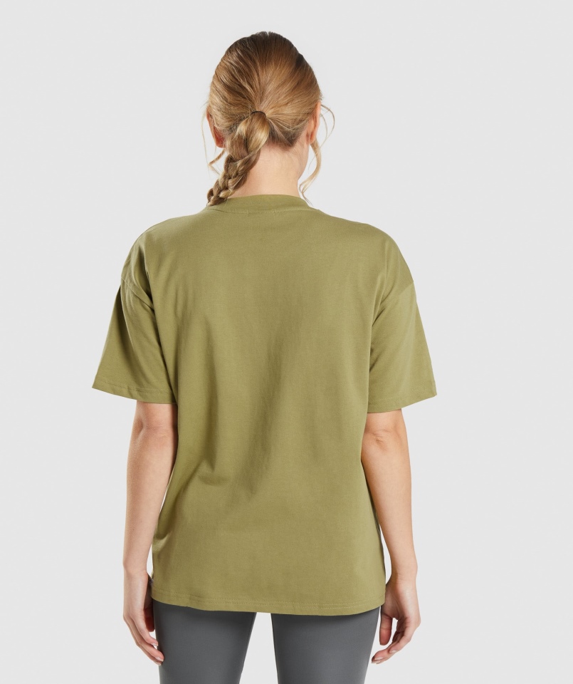 Gymshark Treningowa Koszulka Oversize Griffin Green
