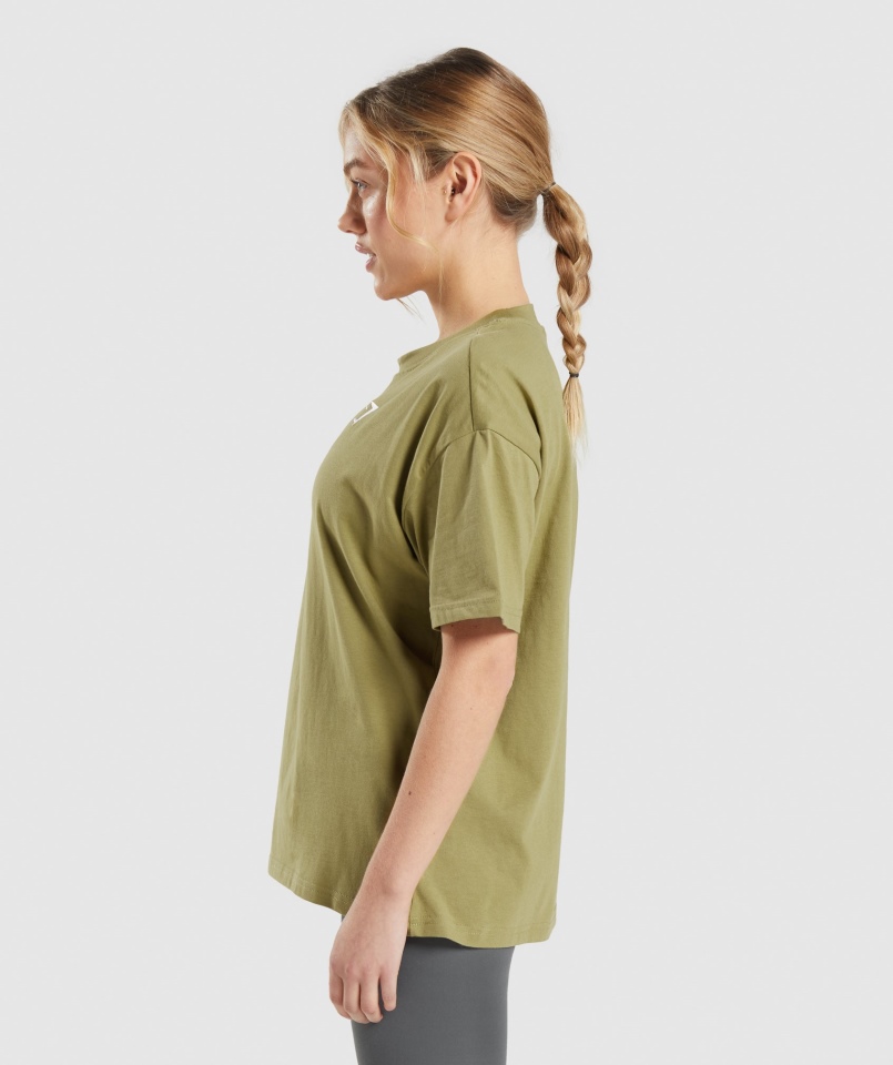 Gymshark Treningowa Koszulka Oversize Griffin Green