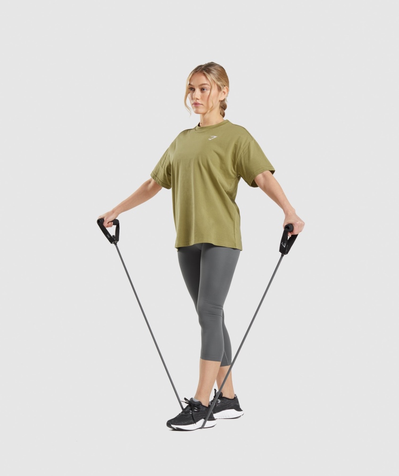Gymshark Treningowa Koszulka Oversize Griffin Green